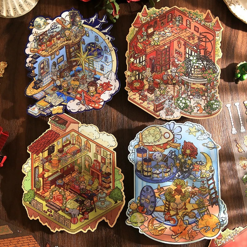 Decor Scene Sticker - The Little Prince (The Galaxy Airship)