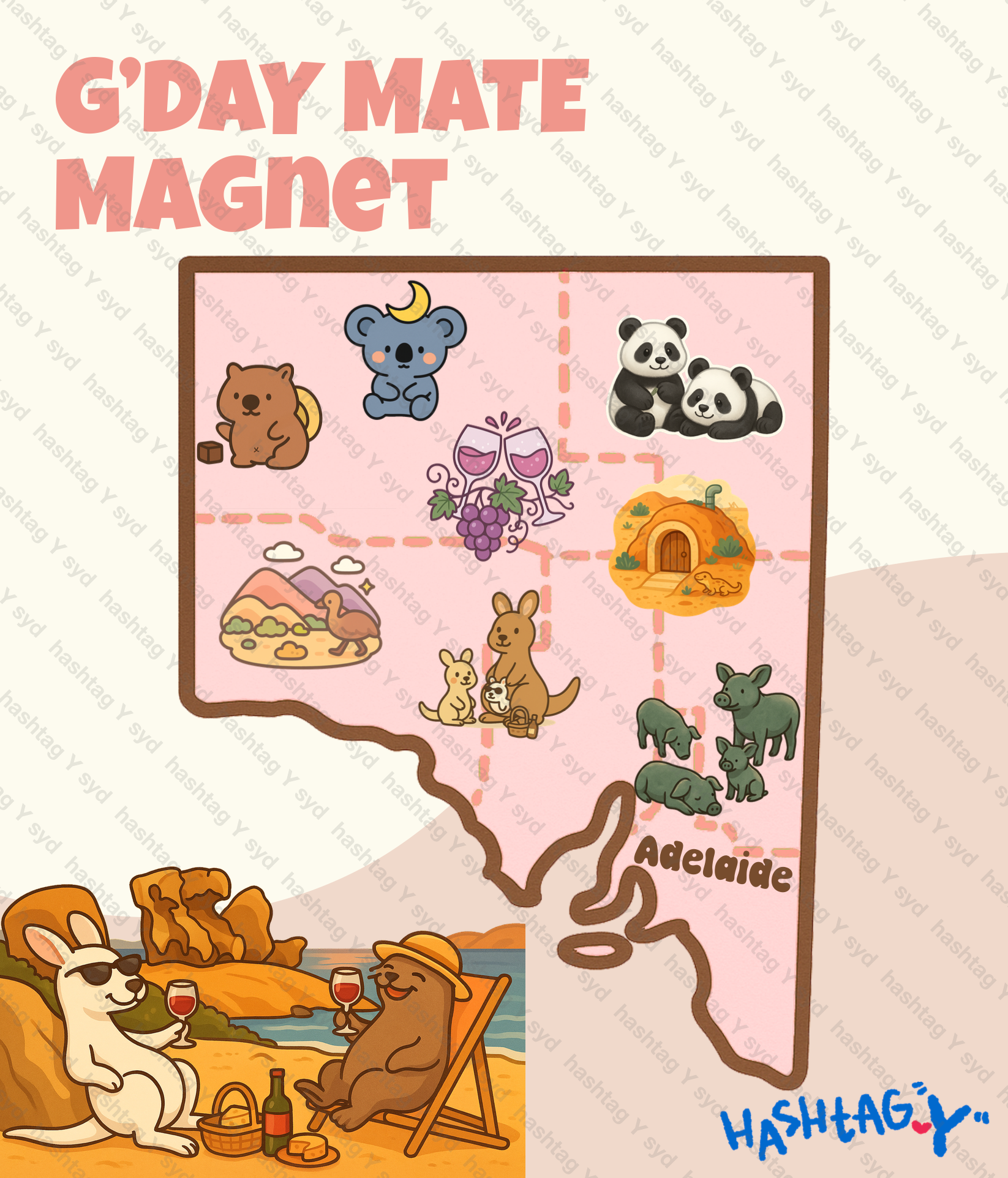 South Australia Map Fridge Magnet – Pre-Order