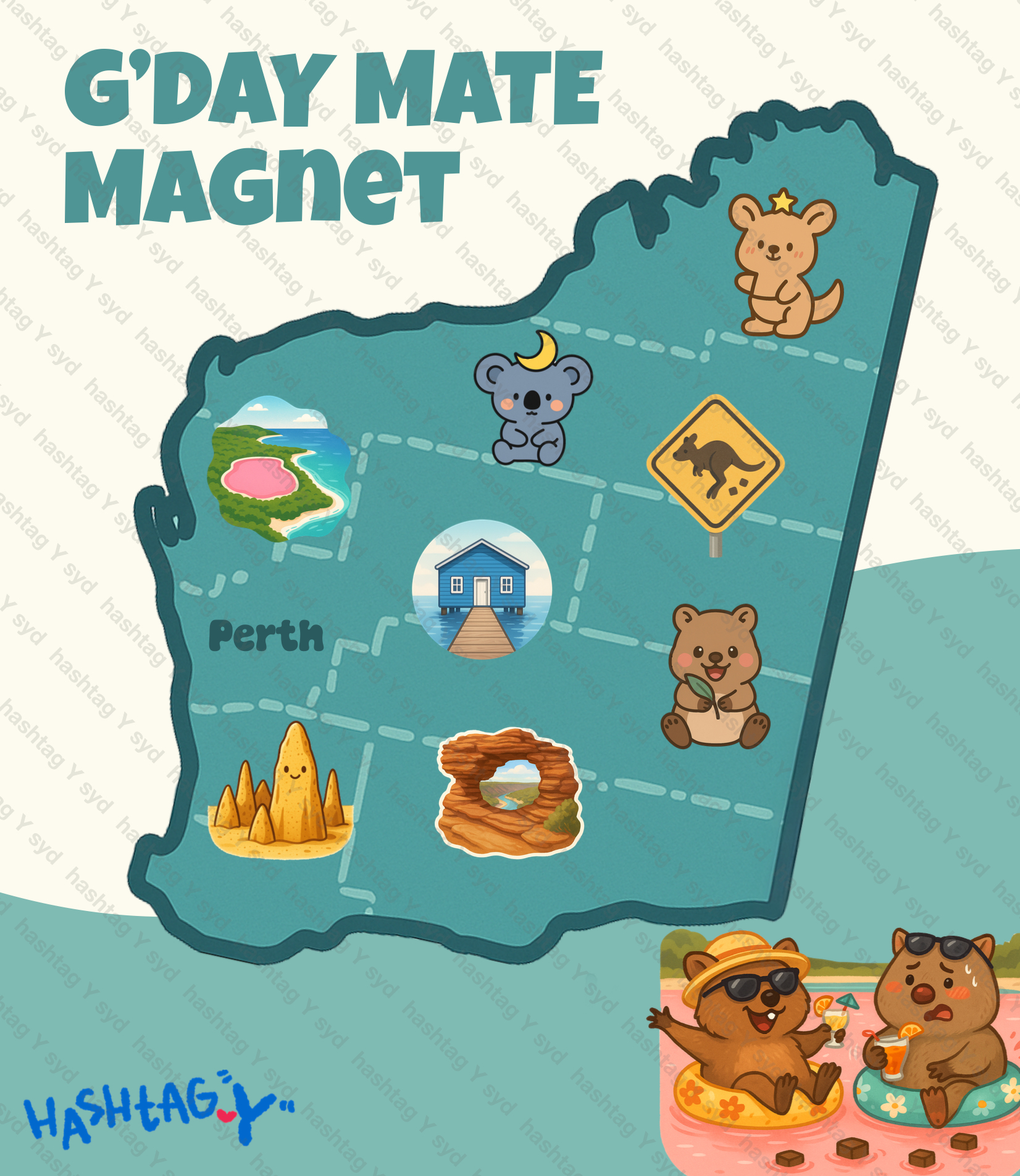 Western Australia Map Fridge Magnet – Pre-Order