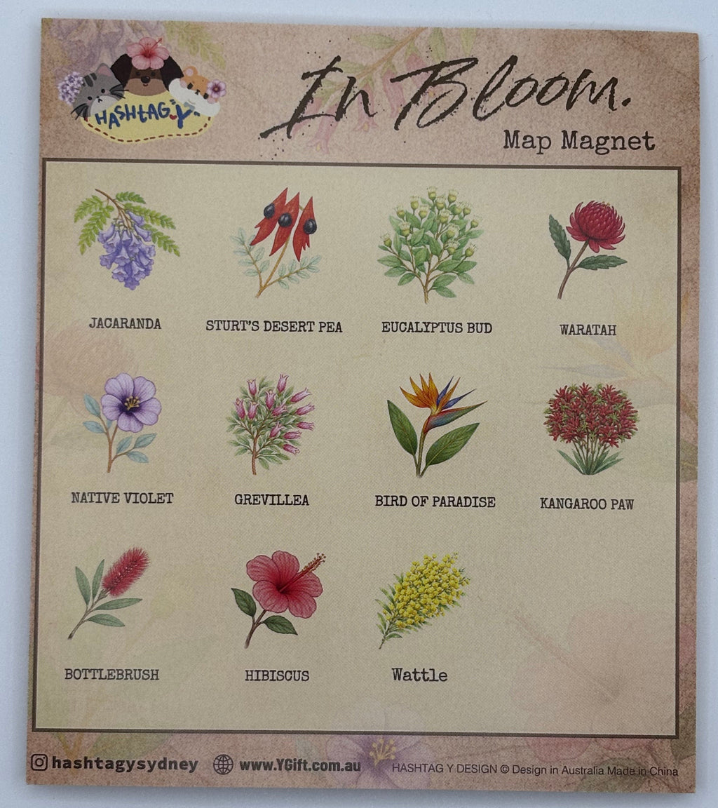 Australia PLANT map - FRIDGE MAGNET