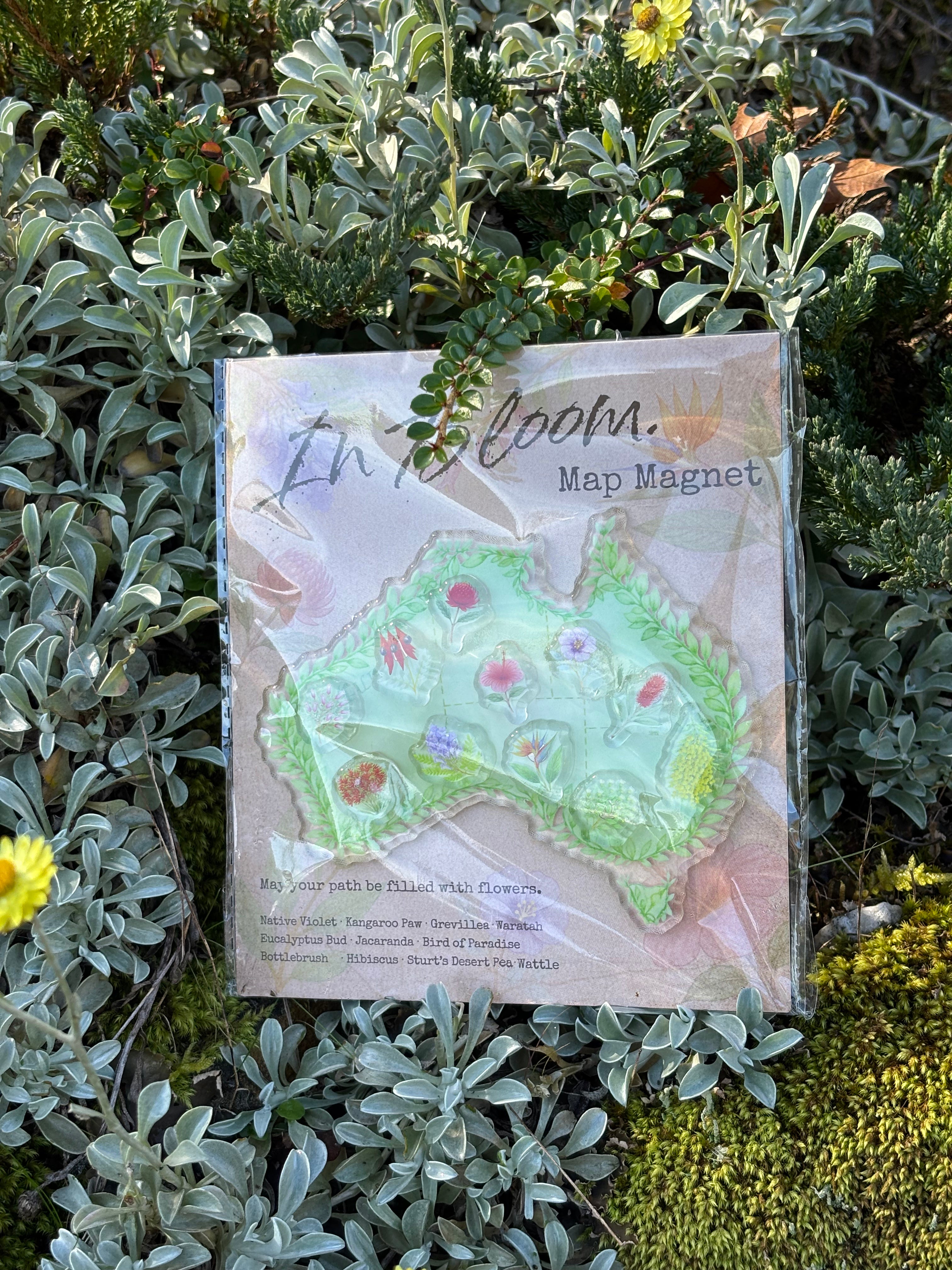 Australia PLANT map - FRIDGE MAGNET