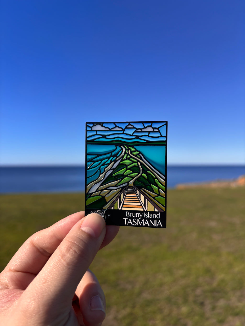 TAS BRUNY Island METAL MAGNET & BOOKMARK – STAINED GLASS