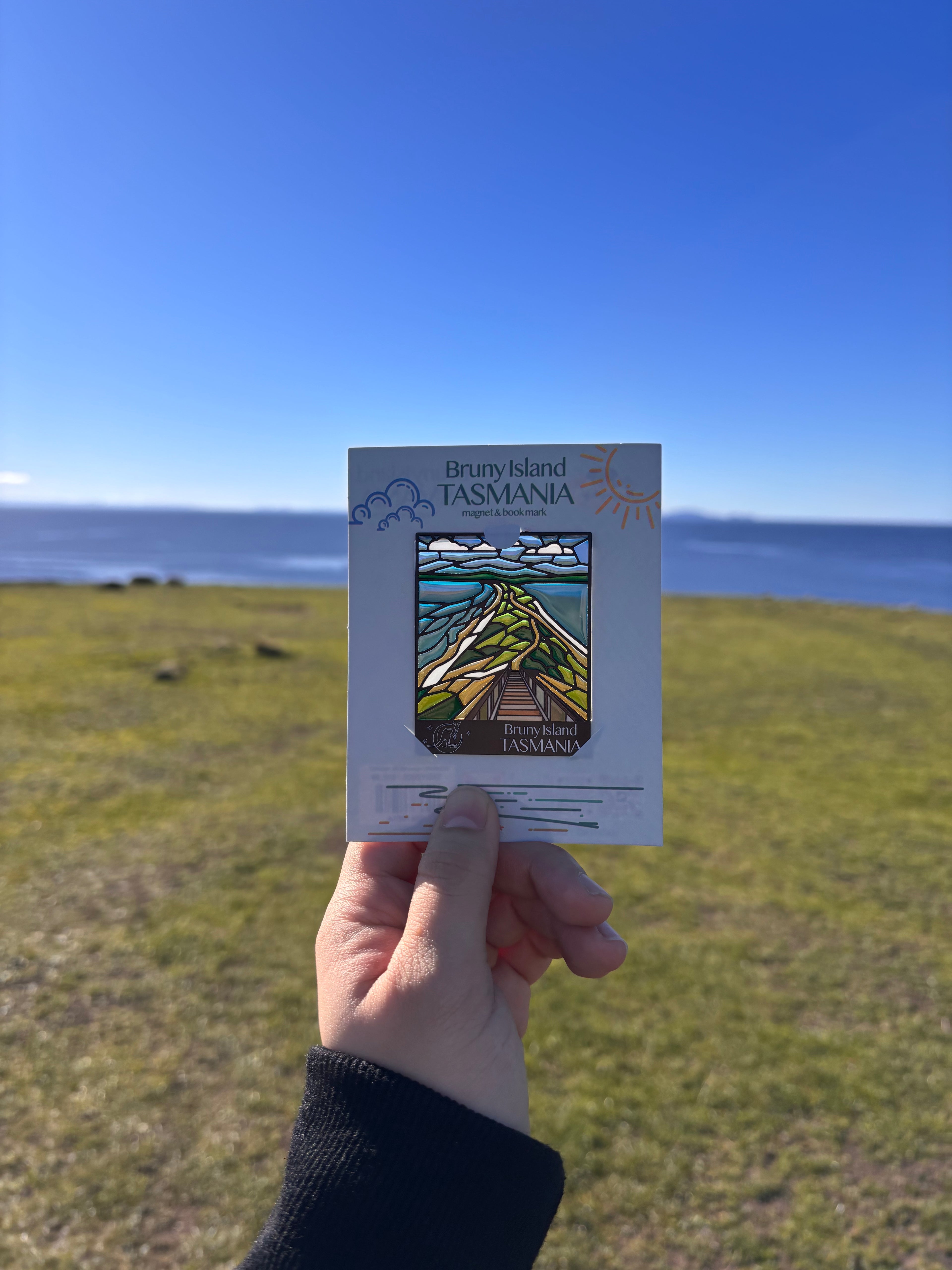 TAS BRUNY Island METAL MAGNET & BOOKMARK – STAINED GLASS
