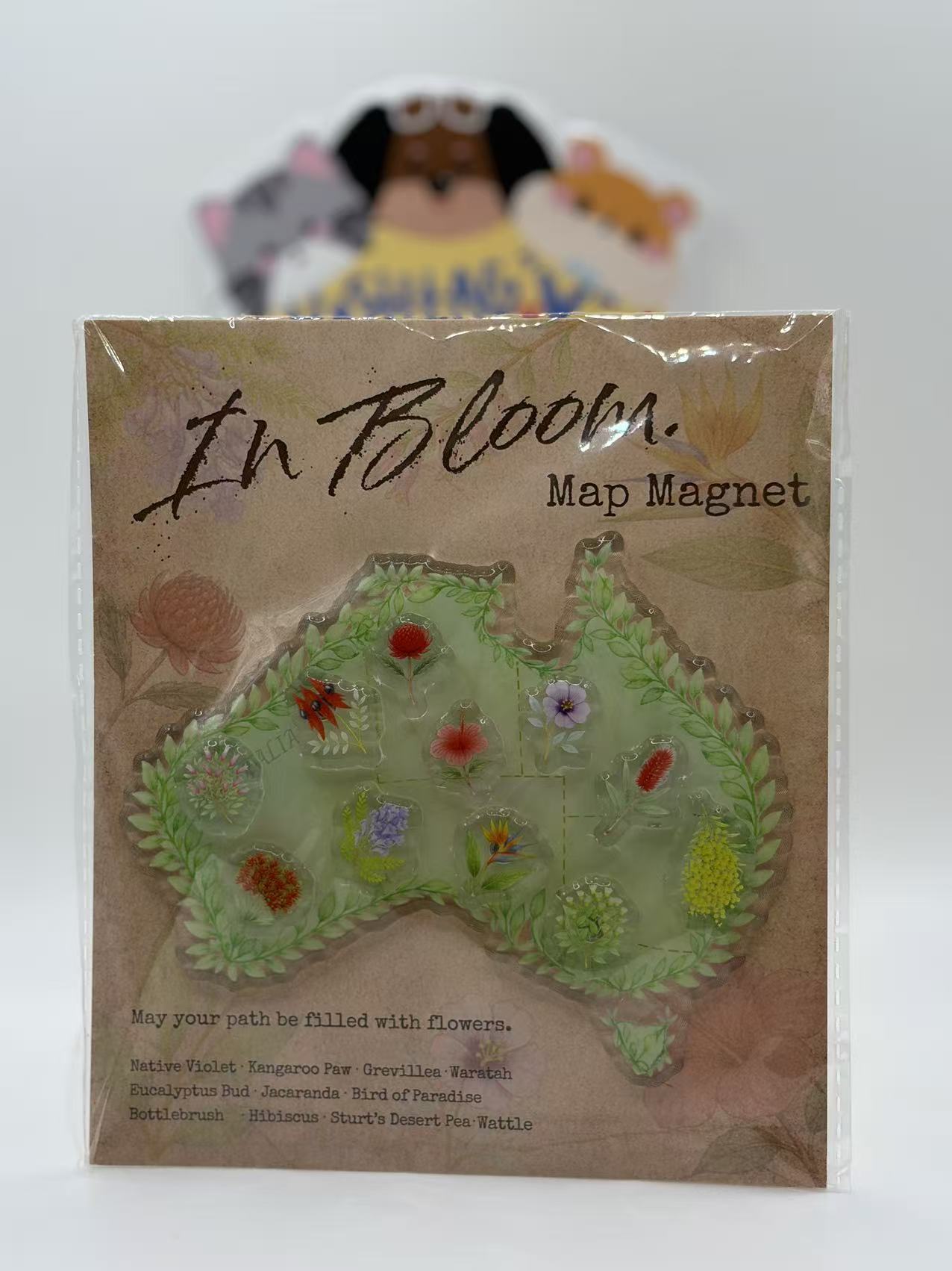 Australia PLANT map - FRIDGE MAGNET