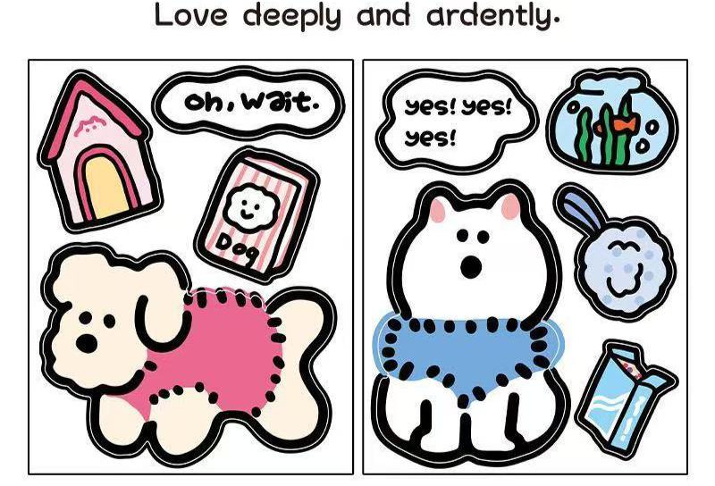 Deco Sticker - Waiting Puppy