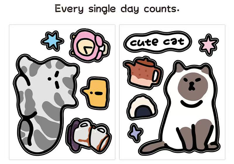 Deco Stickers - Cats coffee